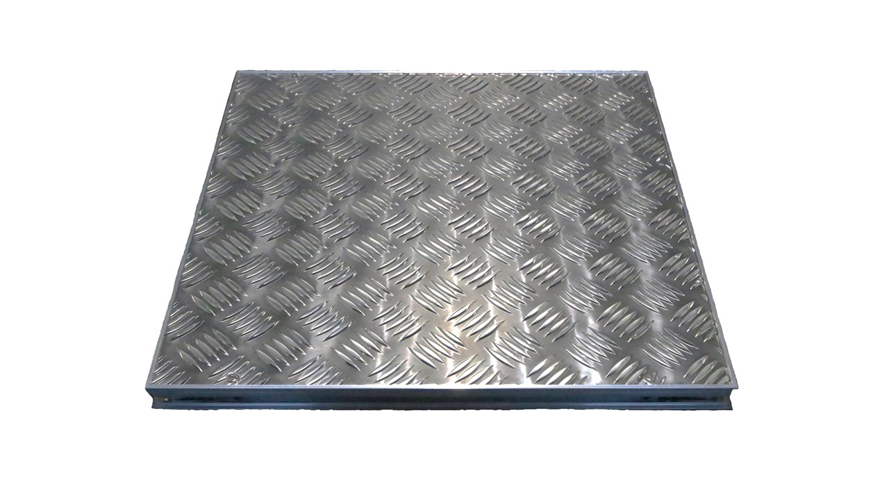 Dørkeplateluke i aluminium, lavtbyggende