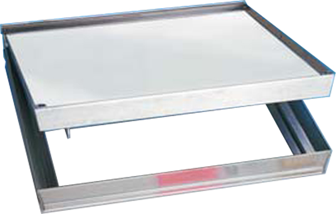 Kumlokk i aluminium med honeycombkjerne, hengslet